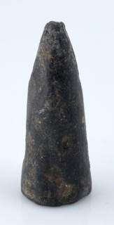 Lead object, hollow point, artifact foundations lead metal, cast Three lead points (-C): hollow and tapered archaeology