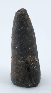 Lead object, hollow point, artifact foundations lead metal, cast Three lead points (-C): hollow and tapered archaeology