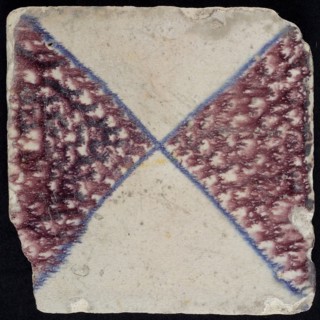 Ornament tile, similar to diabolo, wall tile tile sculpture ceramic earthenware glaze, baked 2x glazed painted Yellow shard