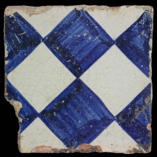 Ornament tile, light blue on gray, with brushed check pattern, as checkerplate, large windows, floor tile tile sculpture ceramic