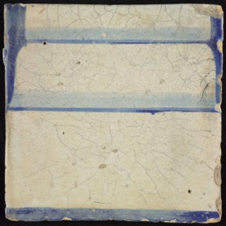 Tile of chimney pilaster, blue on white, part of column with foot, chimney pilaster tile pilaster footage fragment ceramics