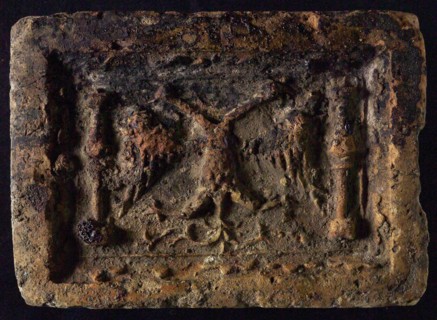 Hearthstone, Luiks, from Luik, Liege Belgium, with wide frame, with two-headed eagle, fireplace stone fireplace component