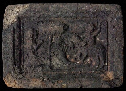 Hearthstone, Luiks, from Luik, Liege Belgium, with wide frame, with Sint Joris, fireplace stone fireplace ceramic brick, baked