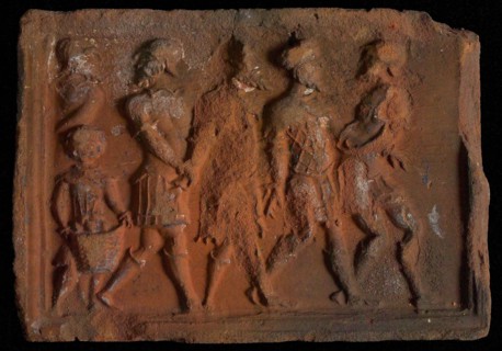 Hearthstone, from Antwerp Belgium, with narrow frame, the history of Susanna, fireplace stone part ceramics brick, fired Hearth