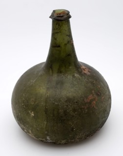 Belly bottle, storage bottle bottle bottle holder soil find glass, bottom with residual glass of blowpipe Body with convex