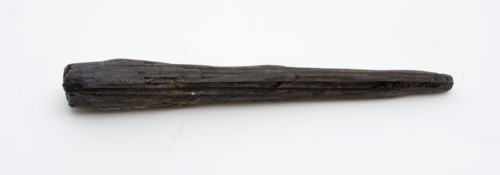 Wooden pen, pointed, pen construction material soil finds timber, sawn cut Wood pin made of pine wood. Conical in shape