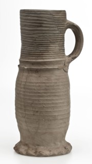 Gray Jug or jacobakan, stoneware jug on pinched foot, Jug or jacobakan jug crockery holder soil find ceramic stoneware, hand