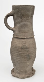 Gray Jug or jacobakan, stoneware jug on pinched foot, Jug or jacobakan jug crockery holder soil find ceramic stoneware, hand