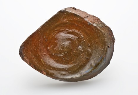 Pottery plate or lid of starch pot, completely glazed, lid closure part starch pottery earthenware earthenware glaze lead glaze