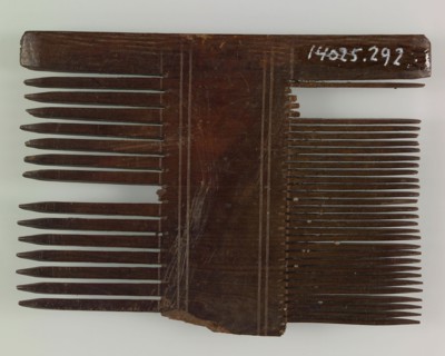 Two fragments of ivory combs, coarse and fine teeth, comb soil find ivory largest, sawn cut sanded Fragments of ivory combs