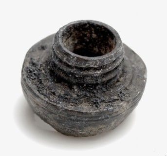 Lead frame of screw cap, cap closure part ground find lead metal, edge 2.2 cast Pewter neck with slightly sloping edge.