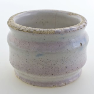 Pottery ointment jar, low model, white glazed, ointment jar pot holder soil find ceramic earthenware glaze tin glaze, delfts