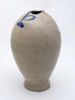 Stoneware mineral water bottle on slightly pinched foot, arched model, marked on shoulder, mineral pitcher pitcher pitcher