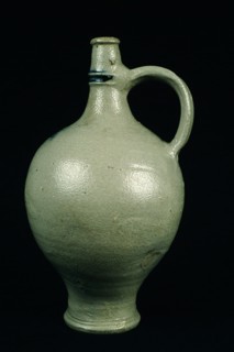 Stoneware mineral water pitcher with round belly, narrow neck and foot, mineral pitcher pitcher pitcher container soil find