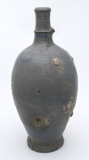Stoneware mineral water pitcher on pinched foot, arched model, gray blue, marked, mineral pitcher pitcher pitcher holder soil