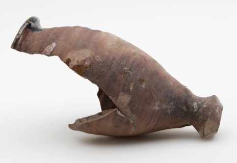 Fragment of pottery drink with glazed mouth rim, on stand button, pouring cup cup drinking utensils tableware holder earth