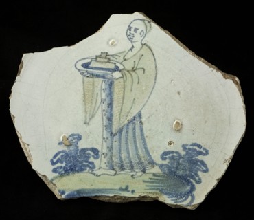 Soul of polychrome majolica dish with Chinese, dish plate crockery holder earth discovery ceramics earthenware glaze tin glaze