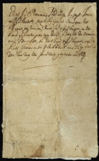 Folded authentic proof of the glasses of Johan van Oldenbarnevelt, authentication proof document information form paper