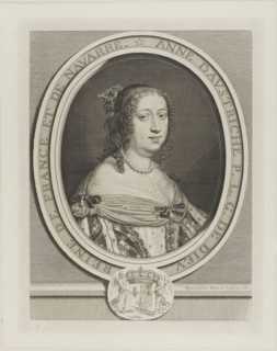 Anne of Austria, Queen of France, 1660, Robert Nanteuil (French, 1623-1678), after Pierre Mignard I