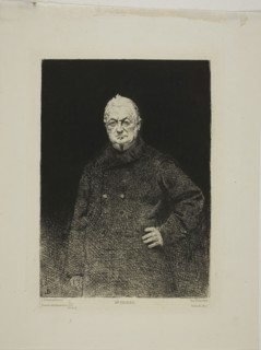 Monsieur Thiers, 1877, Léon Bonnat, French, 1833-1922, France, Etching with drypoint on cream laid