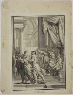 Frontispiece for Athalie, Act V, Scene VI, from Racine’s Oeuvres, 1760 or 1767, Jean-Jacques