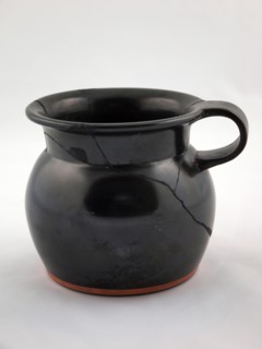Mug, about 460 BC, Greek, Athens, Greece, terracotta, decorated in the black-glaze technique, 9.2 ×