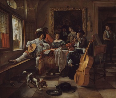 The Family Concert, 1666, Jan Steen, Dutch, 1626–1679, Holland, Oil on canvas, 86.6 × 101 cm (34
