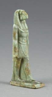 Amulet of Thoth, Ptolemaic Period (332–30 BC), Egyptian, Egypt, Faience, 6.25 × 2.75 × 2 cm (2 3/8