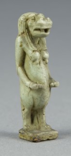 Amulet of Taweret, Third Intermediate Period–Late Period (about 1069–332 BC), Egyptian, Egypt,