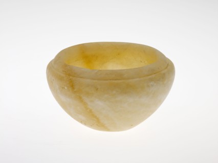 Vessel, Archaic Period/Old Kingdom, Dynasty 1–3 (3050–2630 BC), Egyptian, Egypt, Alabaster, 5.5 × 9