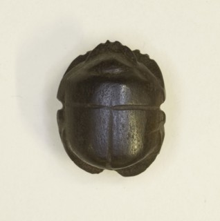 Scarab Amulet, Late Period, Dynasty 26 (664–610 BC), Egyptian, Egypt, Hematite, .75 × 1.5 × 1 cm (