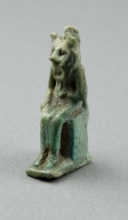 Amulet of the Goddess Bastet, Third Intermediate Period, Dynasty 21–25 (1070–656 BC), Egyptian,