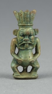 Amulet of the God Bes, Third Intermediate Period, Dynasty 21–25 (1070–656 BC), Egyptian, Egypt,