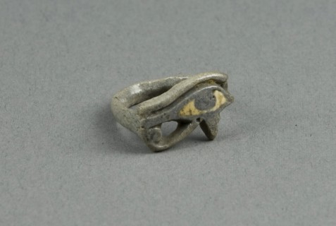 Ring: Udjat Eye, New Kingdom, Dynasty 18 (about 1350 BC), Egyptian, Egypt, Multi-colored faience, H