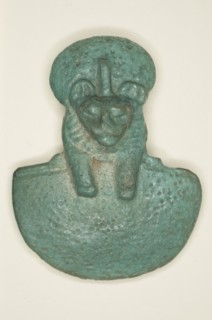 Pectoral Amulet of the Goddess Bastet, Third Intermediate Period, Dynasty 21–25 (1070–656 BC),