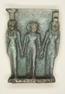 Amulet of the Osirian Triad (Nephthys, Horus, and Isis), Late Period, Dynasty 26 (664–332 BC),