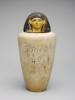 Canopic Jar of the Overseer of the Builders of Amun, Amenhotep, New Kingdom, Dynasty 18, reign of