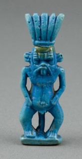 Amulet of Bes, Third Intermediate Period, Dynasty 21–25 (1070–656 BC), Egyptian, Egypt, Faience, 7