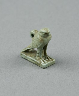 Amulet of a Hawk, Third Intermediate Period, Dynasty 21–25 (1070–656 BC), Egyptian, Egypt, Faience,