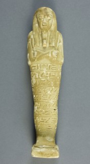 Shabti of Psamtek, Late Period, Dynasty 26–31 (664–332 BC), Egyptian, Saqqara, Egypt, Faience, 19.5