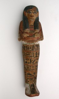 Shabti (Funerary Figurine) of Mayet, Dynasty 19 (about 1295–1186 BC), Egyptian, Egypt, Wood, gesso,