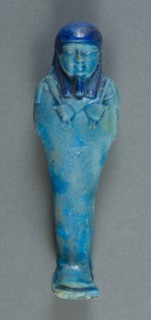 Shabti, Late Period, Dynasty 30 (380 BC–343 BC), Egyptian, Kaw el-Kebir, Egypt, Faience, 11.5 × 5 ×