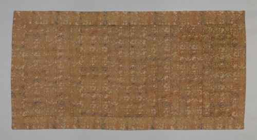 Kesa, Edo period (1615–1868), 18th century, Japan, plain compound twill, double weave, silk and