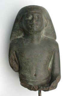 Fragmentary Statue: Bust of a Seated Man, Late Period, Dynasty 26 (664–525 BC), Egyptian, Egypt,