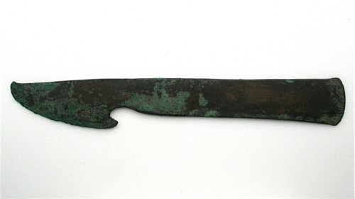 Razor, New Kingdom, Dynasty 18 (about 1550–1295 BC), Egyptian, Egypt, Bronze, 17.1 × 2.5 × 0.3 cm