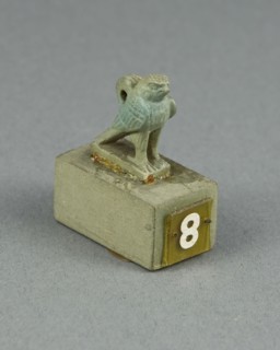 Amulet of a Falcon, Late Period, Dynasty 26–31 (664–332 BC), Egyptian, Egypt, Faience, 3.2 × 2.5 ×
