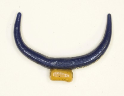 Amulet of the Lunar Crescent, New Kingdom, Dynasty 18 (about 1300 BC), Egyptian, Egypt, Glass (?),