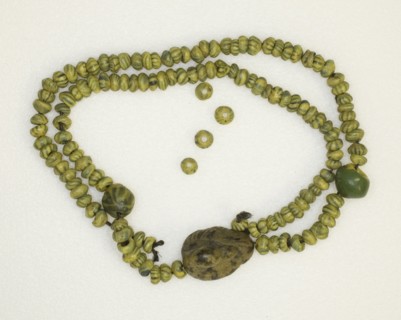 Amulet of a Duck (strung on beads), New Kingdom or later (about 1550 BC or later), Egyptian, Egypt,
