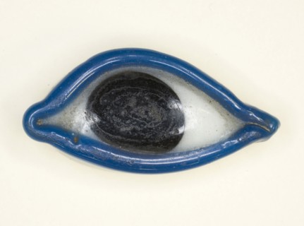 Amulet of a Left Eye, New Kingdom–Late Period (about 1550–332 BC), Egyptian, Egypt, Glass, 1.5 × 3