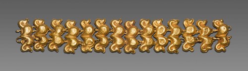 Fragment of a Necklace, 3rd century AD, Roman, probably Egypt, Roman Empire, Gold, 11.43 × 1.56 cm